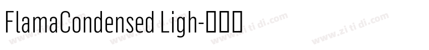 FlamaCondensed Ligh字体转换